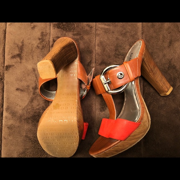 Gianni Bini Brown and orange heels - Picture 2 of 3